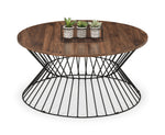 Jersey Round Wire Coffee Table - Walnut - Rogey