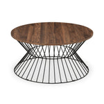 Jersey Round Wire Coffee Table - Walnut - Rogey