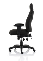 Jet High Back Black Fabric Task Operator Office Chair - Rogey