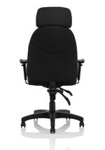 Jet High Back Black Fabric Task Operator Office Chair - Rogey