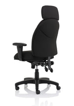 Jet High Back Black Fabric Task Operator Office Chair - Rogey