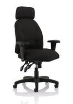 Jet High Back Black Fabric Task Operator Office Chair - Rogey