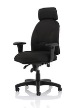 Jet High Back Black Fabric Task Operator Office Chair - Rogey