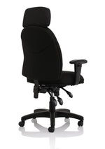 Jet High Back Black Fabric Task Operator Office Chair - Rogey