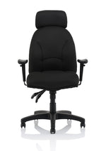 Jet High Back Black Fabric Task Operator Office Chair - Rogey