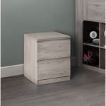 Jupiter 2 Drawer Bedside - Grey Oak - Rogey