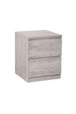 Jupiter 2 Drawer Bedside - Grey Oak - Rogey