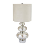 Justicia Metallic Glass Lamp With Velvet Shade - Rogey