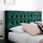 Kingham Green Velvet Ottoman Bed Double - Rogey