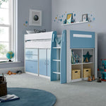 Lacy Blue Storage Mid Sleeper Single - Rogey