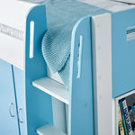 Lacy Blue Storage Mid Sleeper Single - Rogey