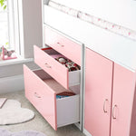 Lacy Pink Storage Mid Sleeper Single - Rogey