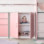 Lacy Pink Storage Mid Sleeper Single - Rogey