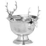 Large Aluminium Stag Champagne Cooler on Stand - Rogey