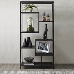 Large Black Multi Shelf Unit - Rogey