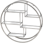 Large Circular Silver Wall Hanging Multi Shelf - Rogey