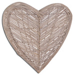 Large Heart Wicker Wall Art - Rogey