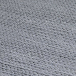 Large Knitted Grey Wool Rug - 120 x 180cm - Rogey