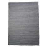 Large Knitted Grey Wool Rug - 120 x 180cm - Rogey