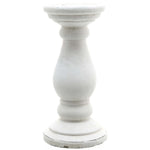 Large Matt White Ceramic Candle Holder - Rogey