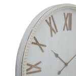 Large Rustic White Clock With Beaded Frame - Rogey