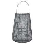 Large Wire Silver And Grey Glowray Conical Lantern - Rogey