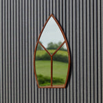 Leaf Arch Outdoor Mirror Natural Rust H90cm W50cm - Rogey