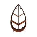 Leaf on Stand Sculptural Log Storage Natural Rust H124cm W70cm - Rogey