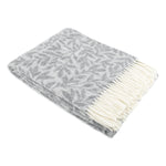 Leaf Pattern Grey Wool Blanket - Rogey