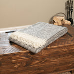 Leaf Pattern Grey Wool Blanket - Rogey