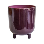 Lecce Plum Speckled Planter H24Cm D20Cm - Rogey