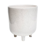 Lecce White Speckled Planter H19Cm D16Cm - Rogey