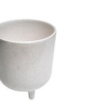 Lecce White Speckled Planter H19Cm D16Cm - Rogey