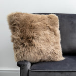 Light Brown Sheepskin Cushion - Rogey