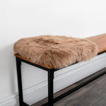 Light Brown Square Sheepskin Chair Pad - Rogey