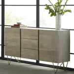 Light Gold Extra Large Sideboard 3 Drawers And 2 Doors - Rogey