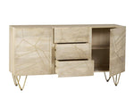 Light Gold Extra Large Sideboard 3 Drawers And 2 Doors - Rogey