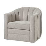 Lily Swivel Chair In Oatmeal Twill - Rogey