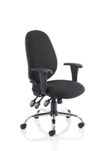 Lisbon Medium Back Task Operator Office Chair with Height Adjustable Arms - Rogey