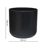 Lisbon Planter Anthracite H26Cm D26Cm - Rogey