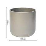 Lisbon Planter Light Grey H26Cm D26Cm - Rogey