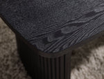 Louis Fluted Compact Coffee Table - Black - Rogey