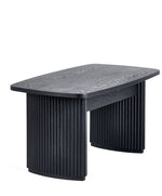 Louis Fluted Compact Coffee Table - Black - Rogey