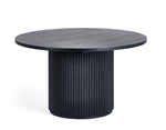 Louis Fluted Round Coffee Table - Black - Rogey