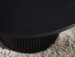 Louis Fluted Round Coffee Table - Black - Rogey