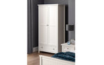 Maine 2 Door Combination Wardrobe - Surf White - Rogey