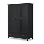 Maine 3 Door Combination Wardrobe - Anthracite - Rogey