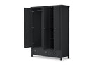 Maine 3 Door Combination Wardrobe - Anthracite - Rogey