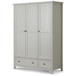 Maine 3 Door Combination Wardrobe - Dove Grey - Rogey