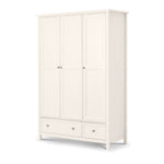 Maine 3 Door Combination Wardrobe - Surf White - Rogey